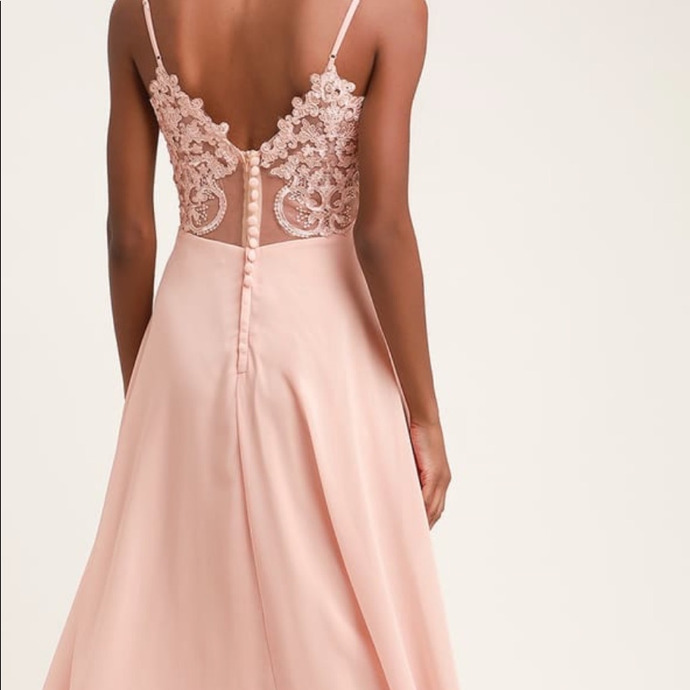 Lulus Romantic Ways Blush Dress